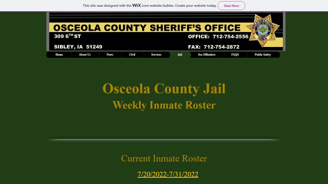 Current Inmates - sheriff